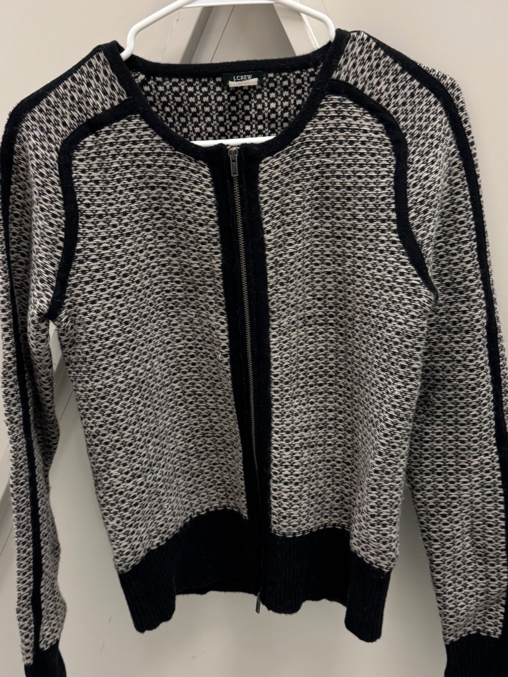 J.Crew Two-Way Zip Cardigan Sweater Jacket, Size XS